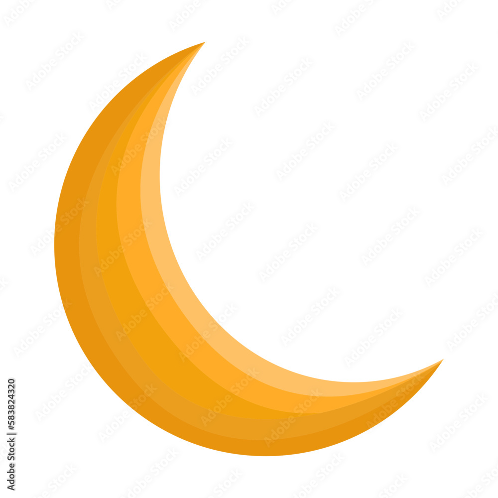 Crescent Moon with Start and Mosque Illustration Crescent Moon with Start and Mosque Illustration