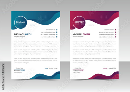 Creative business letterhead design design template