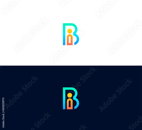 BI, IB letter logo on white background.