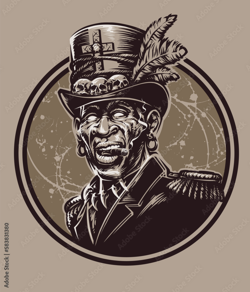 Fotografia Baron Samedi. Voodoo character