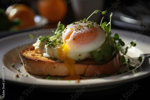  Poached egg Generate Ai
