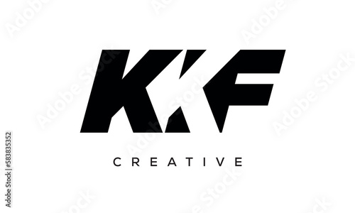 KKF letters negative space logo design. creative typography monogram vector 
