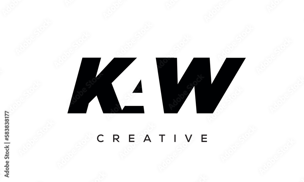 KAW letters negative space logo design. creative typography monogram vector KAW letters negative space logo design. creative typography monogram vector