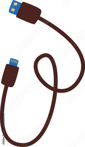 USB cable connection