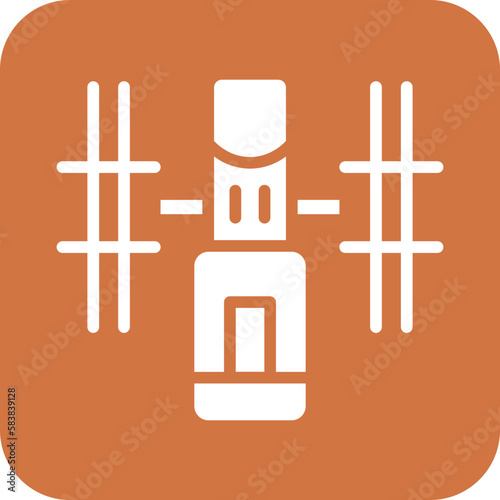 Vector Design Hubble Telescope Icon Style