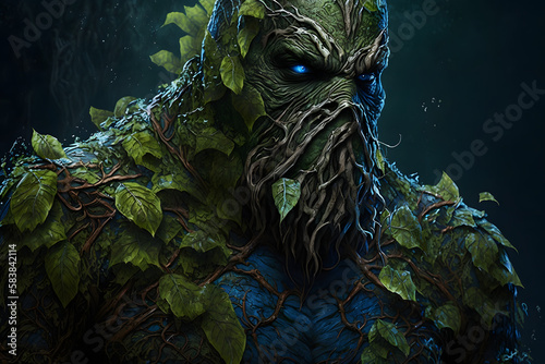 Portrait of a Swamp thing. Generative AI