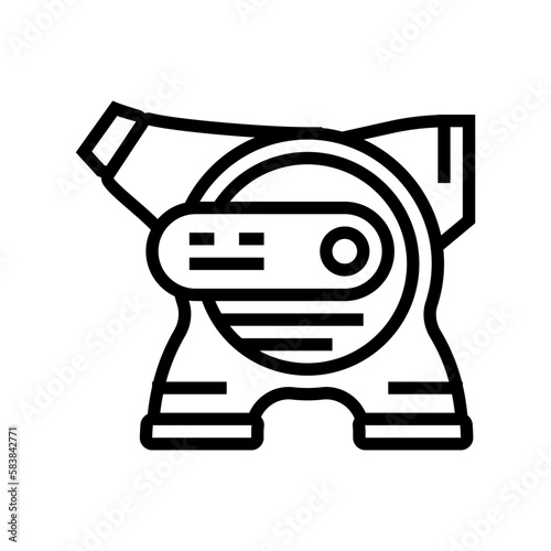 utility fan garage tool line icon vector illustration