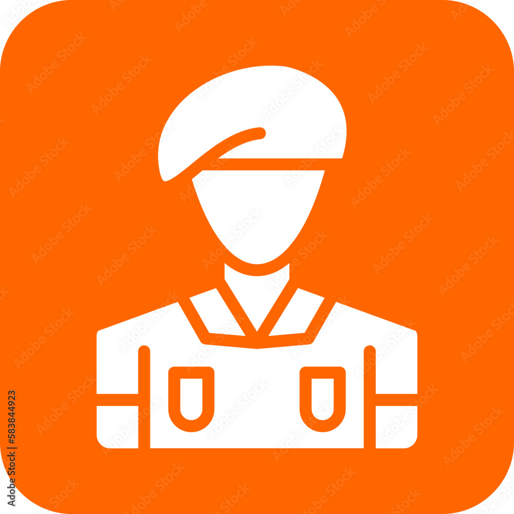 Vector Design Army Soldier Icon Style