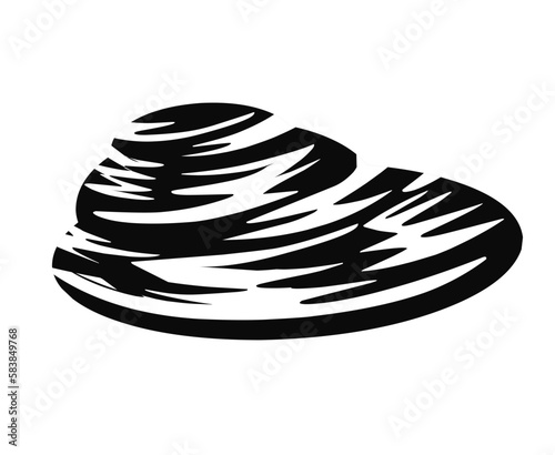 Mussel icon. Oysters icon. Vector mussel illustration. 