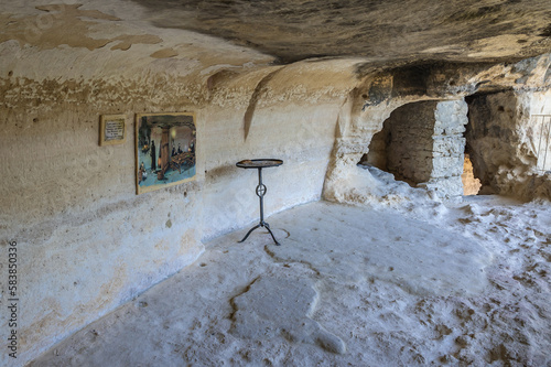 Cave in Aladzha Orthodox Monastery in Golden Sands Nature Park, Bulgaria photo