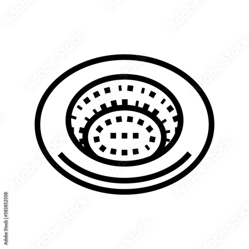 sink strainer home interior line icon vector illustration