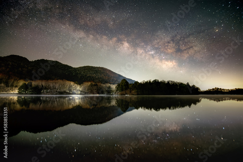 栃木県日光市　春の湯ノ湖の天の川 © Hiroki Kobayashi