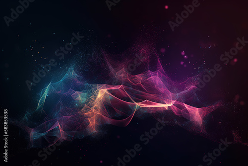 Glowing abstract space background