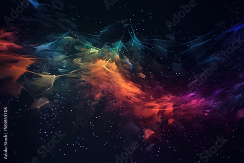 Glowing abstract space background © dhaval