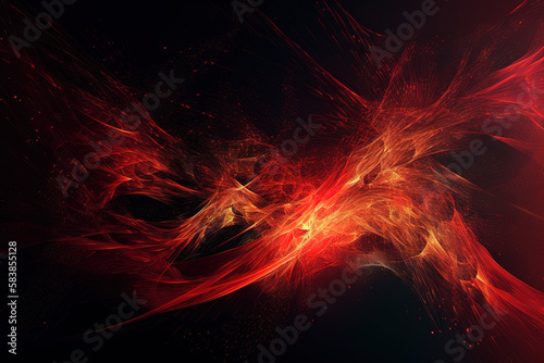 Abstract background with red space nebula
