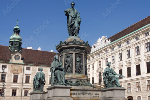 Vienna (Austria). Detail of the monument to Emperor Francis I on the Burgplatz inside the Hofburg Imperial Palace in the city of Vienna