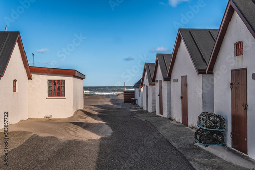 Klitmoeller small fishing village at the Dansih North Sea coast now known as Cold Hawaii in Denmark photo