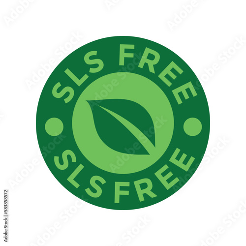 sls free rubber tamp, green color, vector illustration 