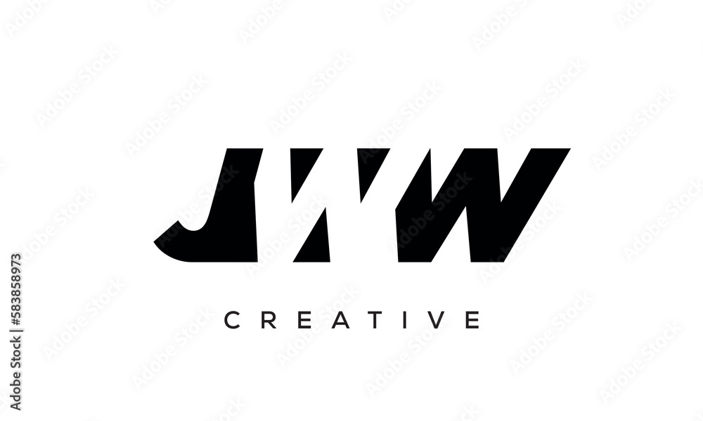 JWW letters negative space logo design. creative typography monogram vector JWW letters negative space logo design. creative typography monogram vector
