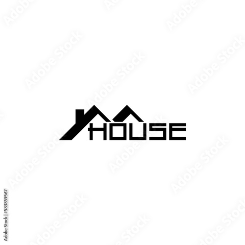 Roof house logo icon isolated on transparent background