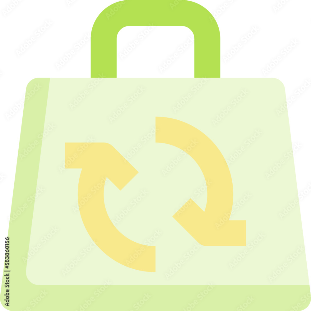 Obraz premium recycle bag flat icon