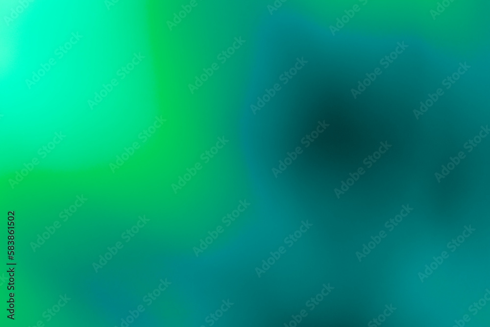 Fototapeta premium Blue and green smooth silk gradient background degraded