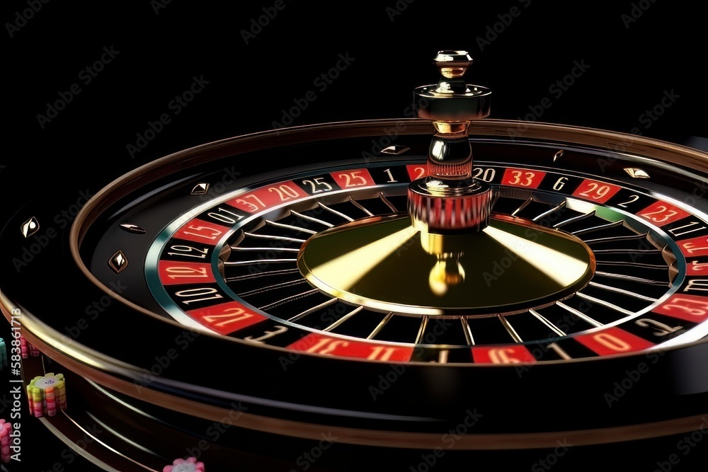 3d rendering - The casino roulette wheel. Generative AI 3d rendering - The casino roulette wheel. Generative AI