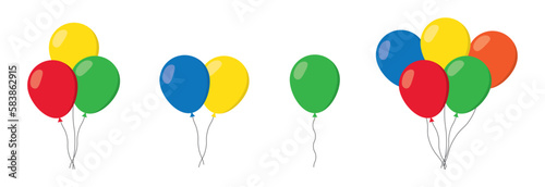Balloon anniversary icon. Balloon icon, vector illustration