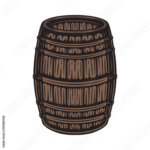 Vintage retro beer brewing element. Can be used for emblem, logo, badge, label. mark, poster or print. Monochrome Graphic Art. Engraving style. Vector