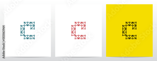 Scaffolding Staging Letter Logo Design C