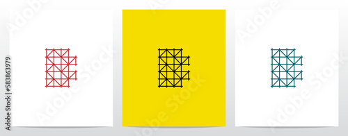 Scaffolding Staging Letter Logo Design B