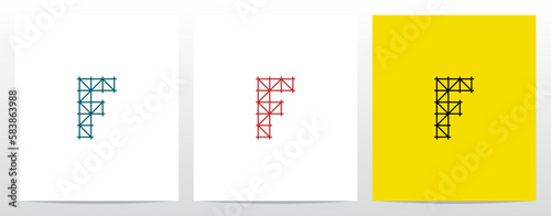Scaffolding Staging Letter Logo Design F