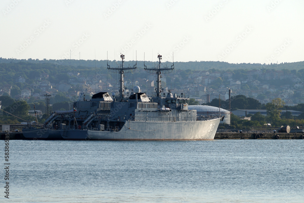 military patrol ships in the seaport of Varna military patrol ships in the seaport of Varna