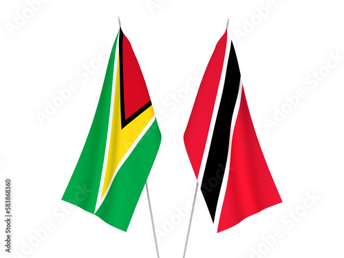 Republic of Trinidad and Tobago and Co-operative Republic of Guyana flags