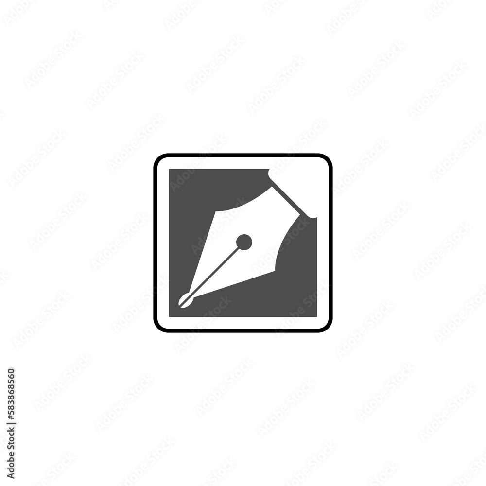 Creative writer logo pen isolated on transparent background Creative writer logo pen isolated on transparent background