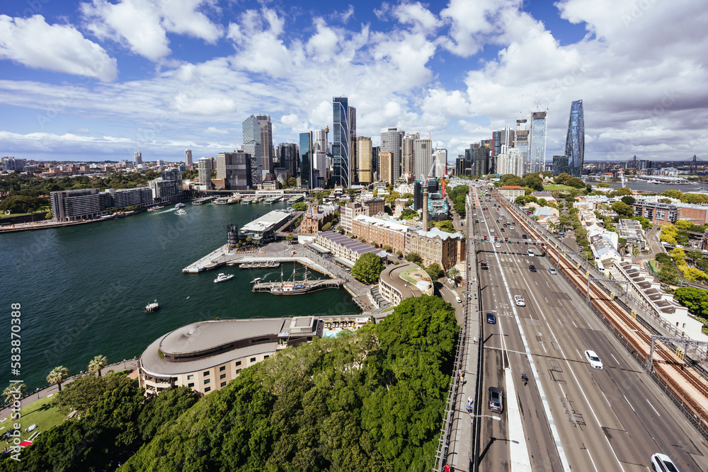 Sydney Skyline From The Harbour Bridge in Australia