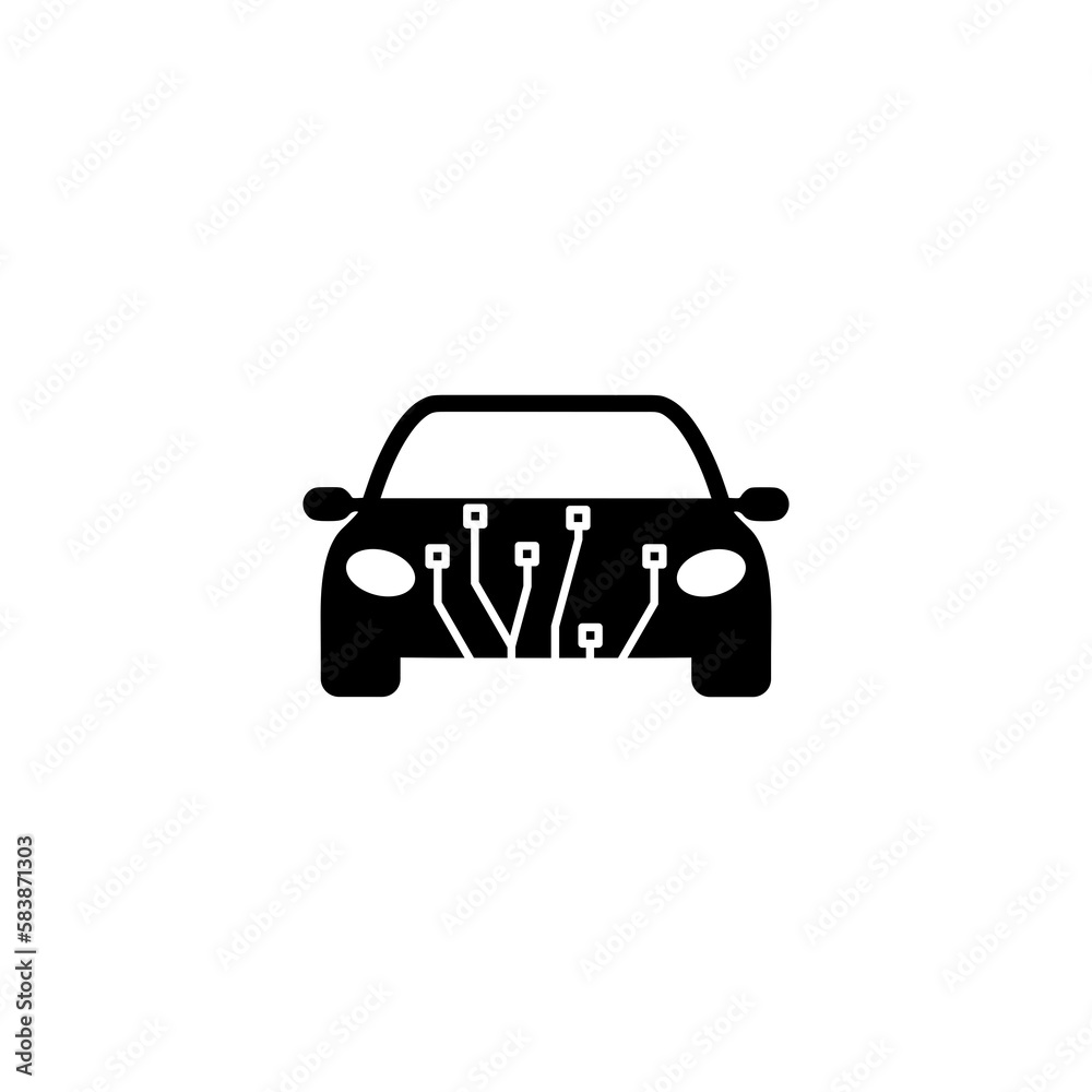 Fototapeta premium Car electrical computer diagnostics icon isolated on transparent background