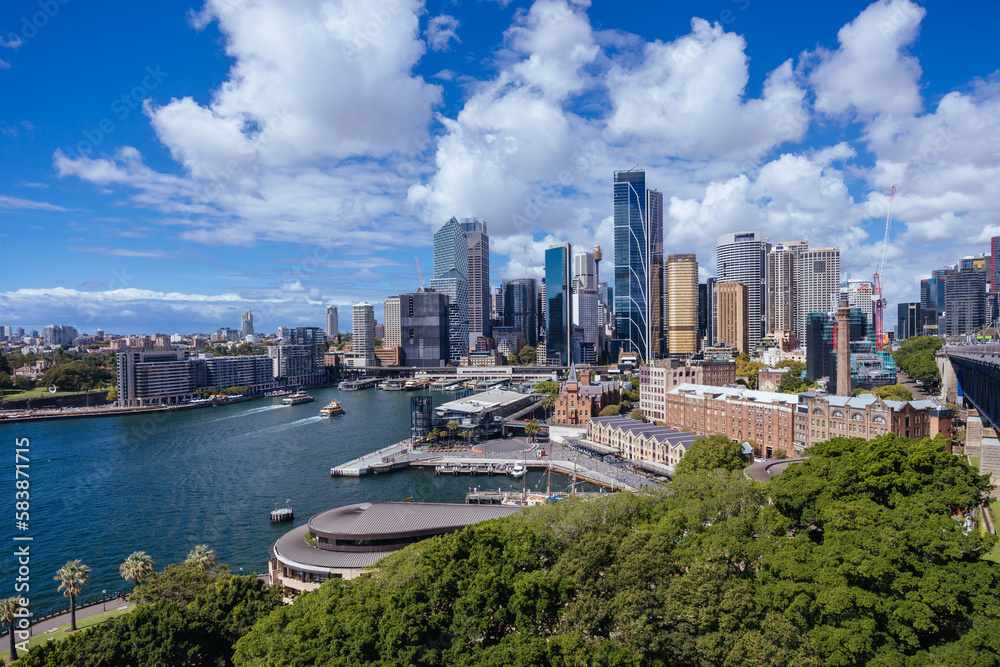 Naklejka premium Sydney Skyline From The Harbour Bridge in Australia
