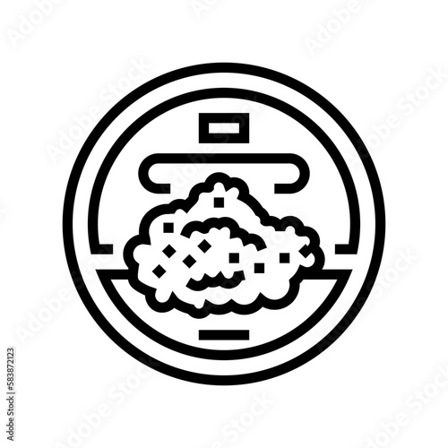 snuff tobacco nicotine line icon vector illustration