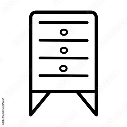 side table line icon furniture