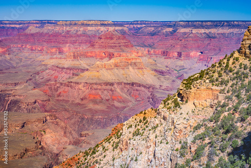 Scenic view of Grand Canyon from South Kaibab Trail, Grand Canyon National Park, UNESCO World Heritage Site, Arizona photo