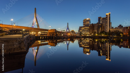 Zakim Bunker Hill Bridge Reflection, Boston, Massachusetts, New England photo