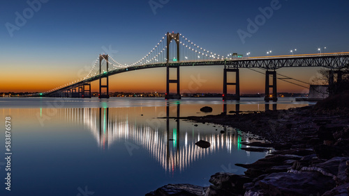 Newport Pell Bridge, Jamestown, Rhode Island, New England photo