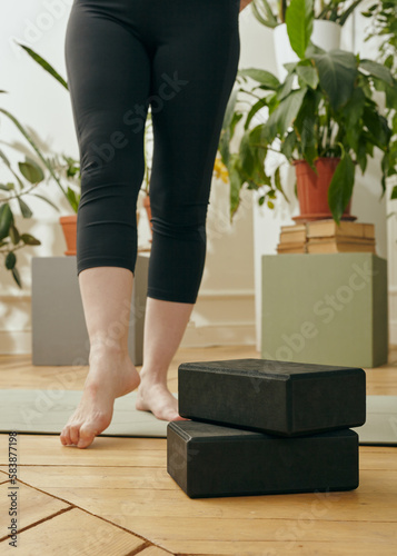 black soft bricks for yoga classes at home