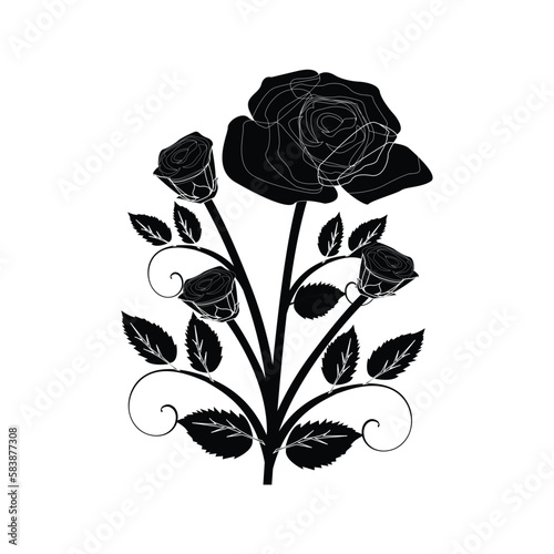 Vector Floral Silhouette 