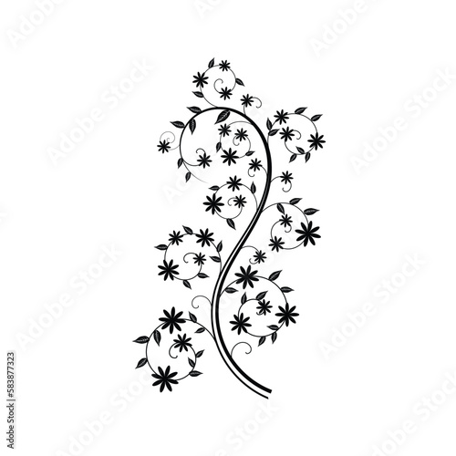 Vector Floral Silhouette 