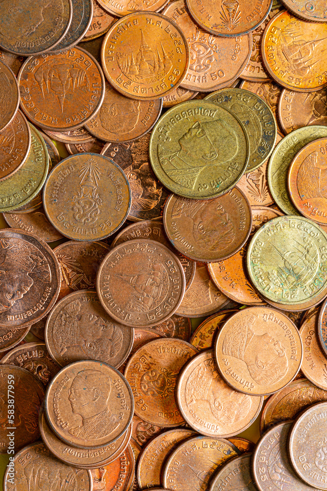 Macro Thai baht coin background,Macro coin,Double Exposure of Coins ,Coins macro shot,Money thai coins background. Various coins used in Thailand. Macro Thai baht coin background,Macro coin,Double Exposure of Coins ,Coins macro shot,Money thai coins background. Various coins used in Thailand.