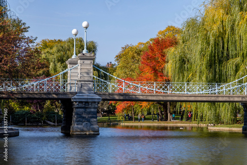 Boston's Public Garden Bridge, Boston, Massachusetts, New England