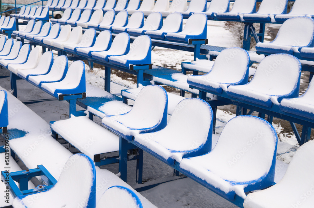 Fototapeta premium snowy stands