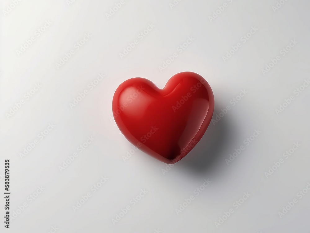 Red Heart on a White Background Red Heart on a White Background